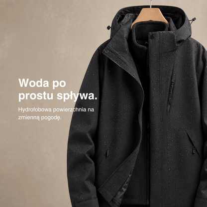 Damska Wodoodporna Kurtka Przeciwdeszczowa 3-w-1