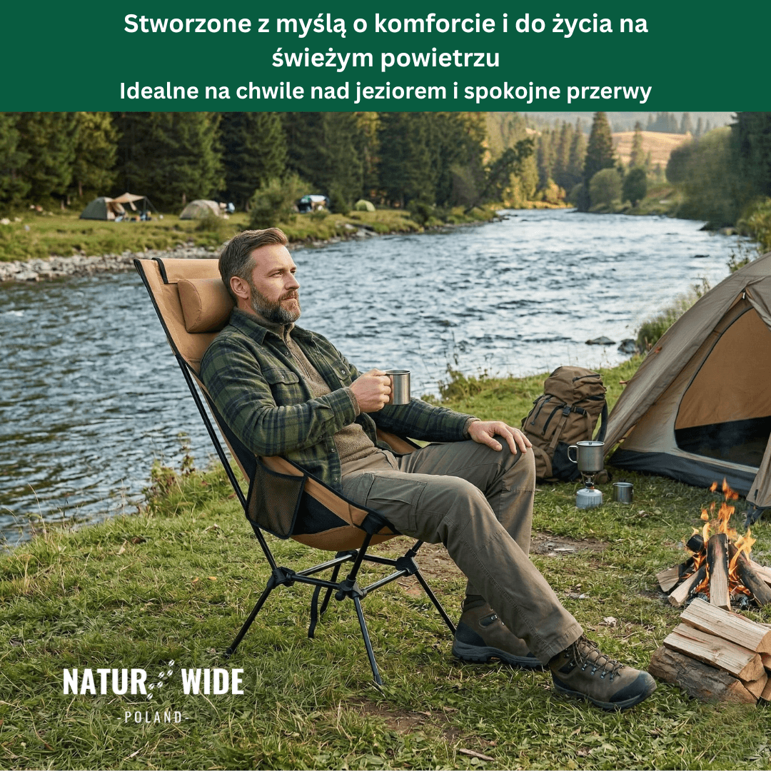 Składane Krzesło Kempingowe Naturwide – Przenośne i Wygodne