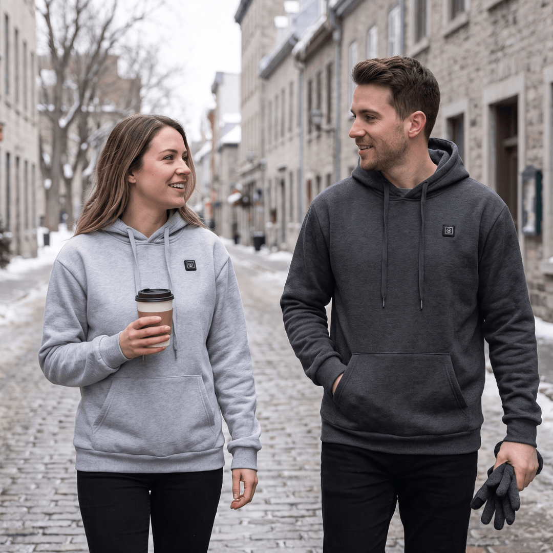 Podgrzewany Hoodie USB – Unisex Hoodie z Zamkiem