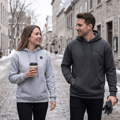 Podgrzewany Hoodie USB – Unisex Hoodie z Zamkiem