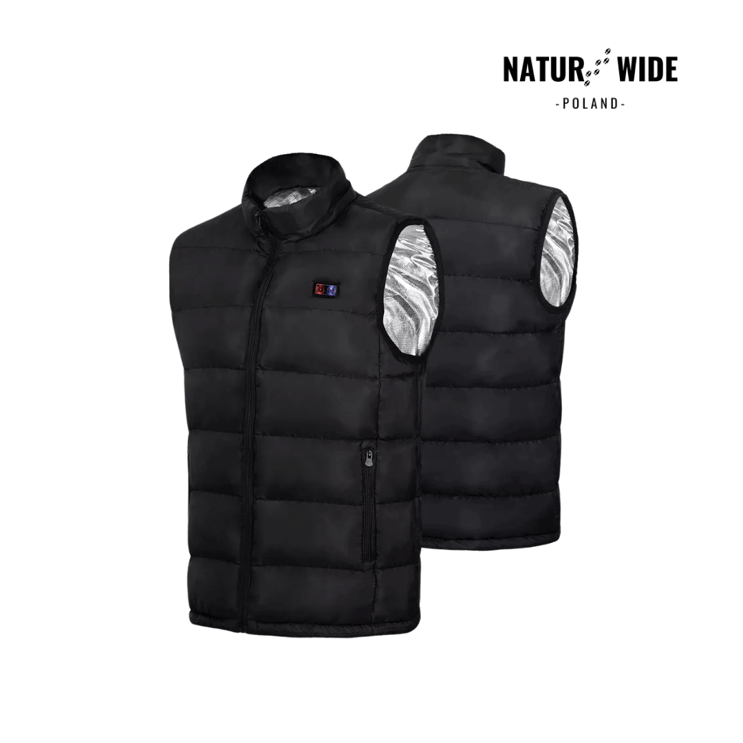Kamizelka ogrzewająca z 9 strefami – ładowana przez USB i wodoodporna