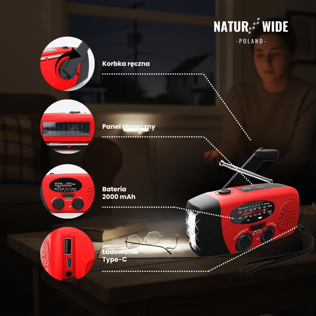 Wielofunkcyjne Radio Awaryjne – Solarne, Dynamo i Powerbank