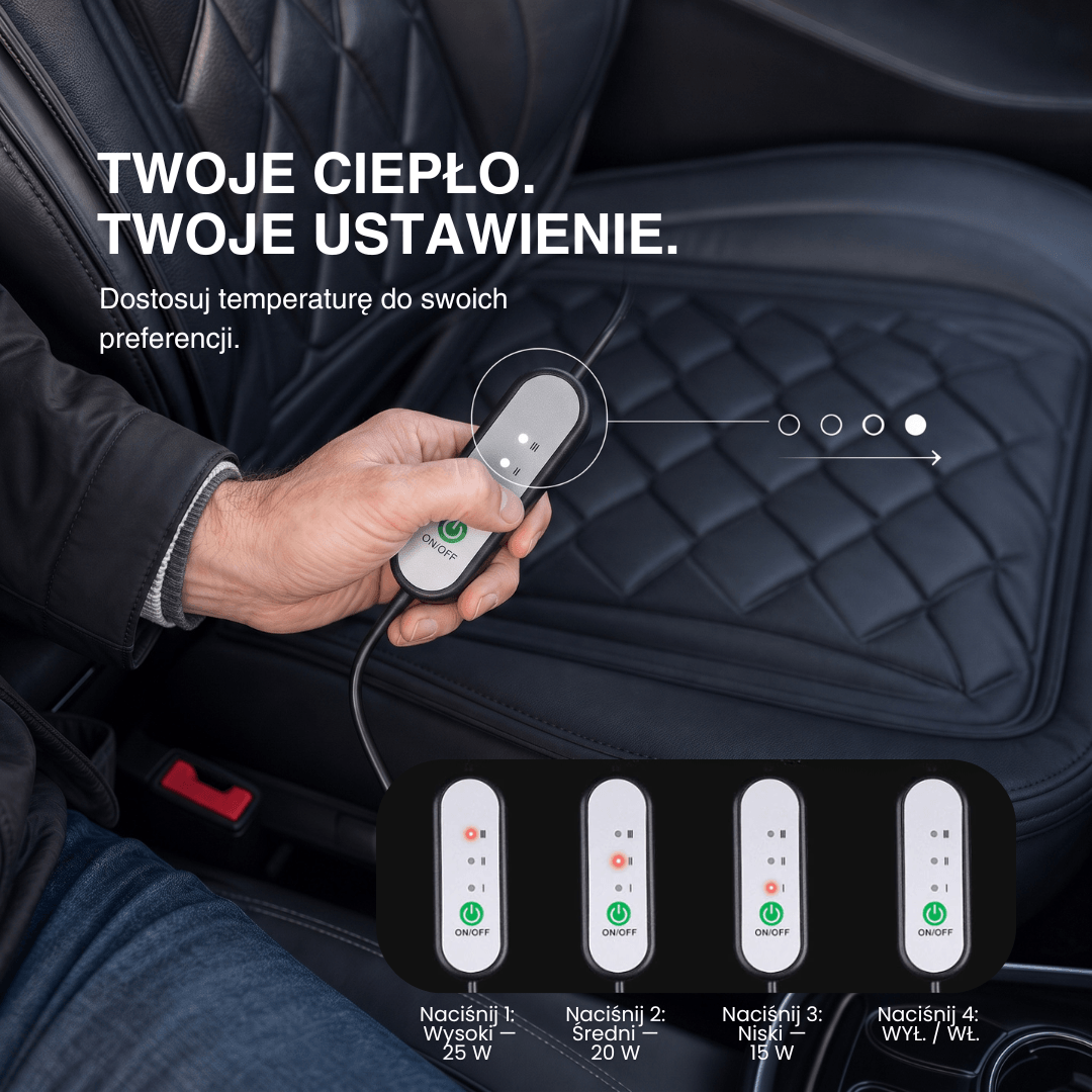 Beheizte pokrowiec na siedzenie samochodowe