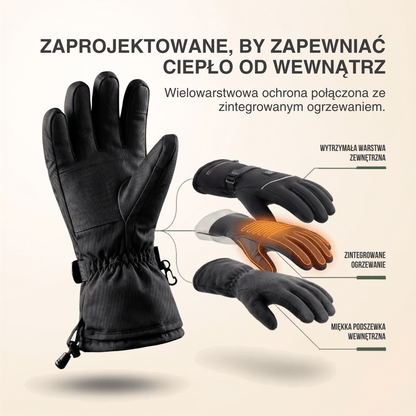 Beheizte rękawice – 3 poziomy grzania, wodoodporne i wiatroszczelne