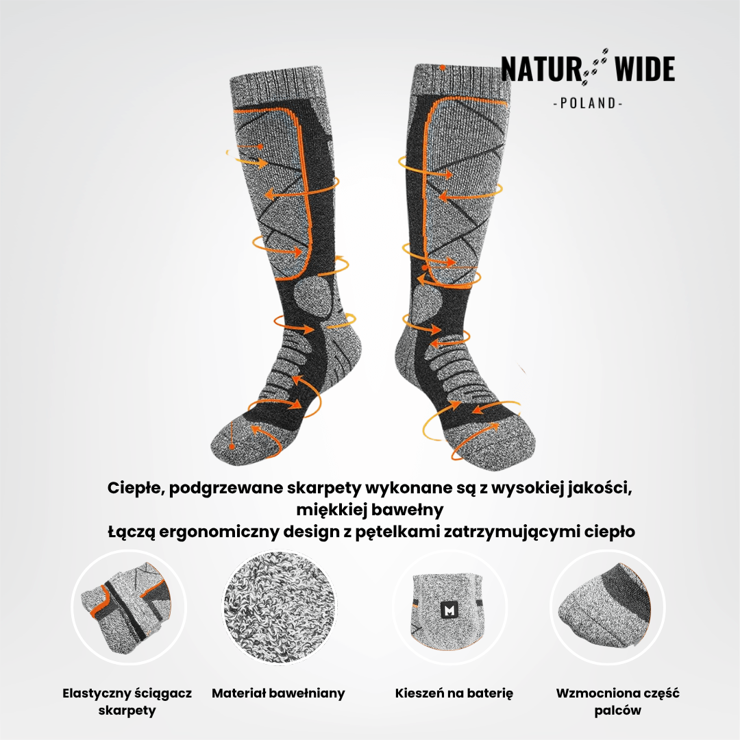 Podgrzewane skarpety – idealne na narty, outdoor i zimę