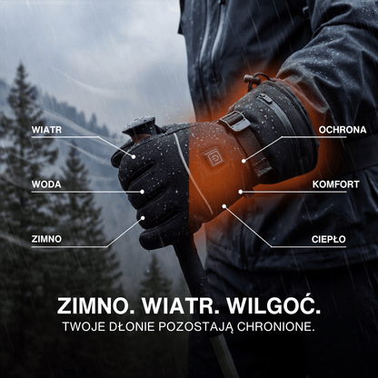 Beheizte rękawice – 3 poziomy grzania, wodoodporne i wiatroszczelne
