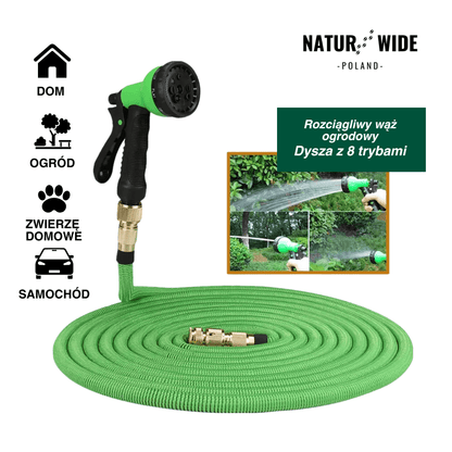 AquaFlex Pro – elastyczny wąż ogrodowy z 8 funkcjami natrysku