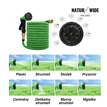 AquaFlex Pro – elastyczny wąż ogrodowy z 8 funkcjami natrysku