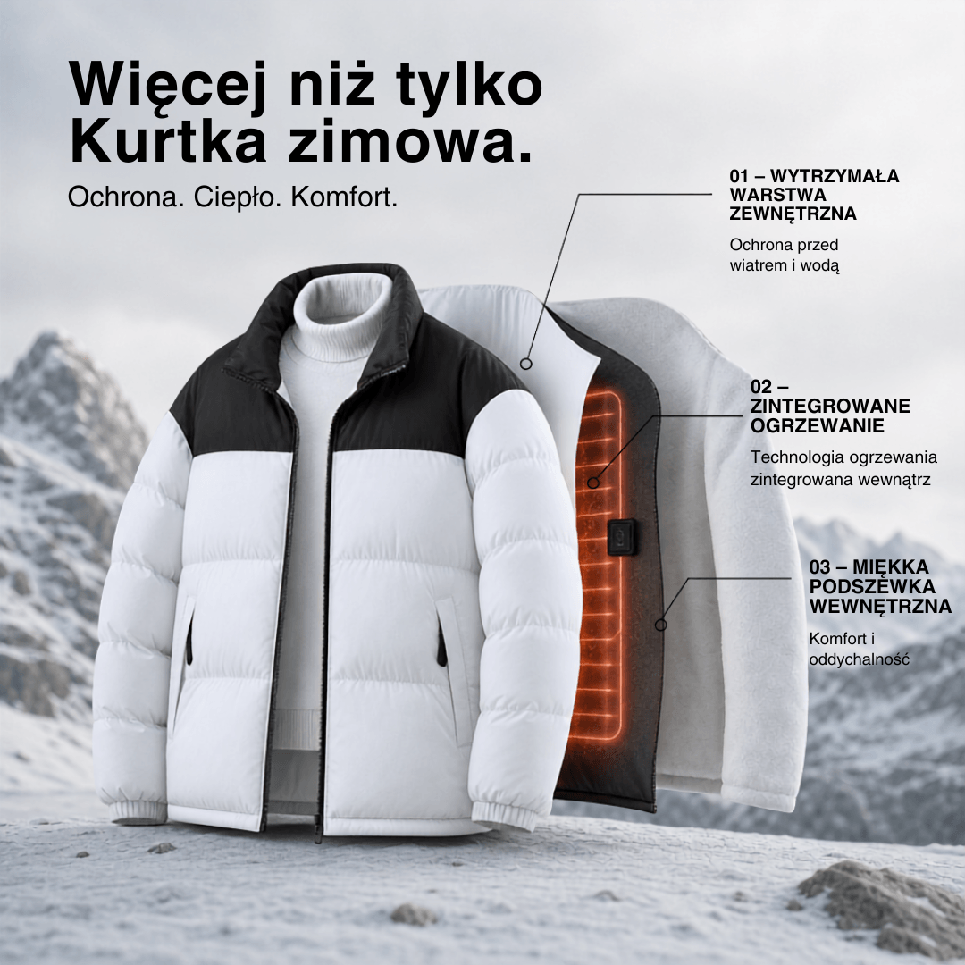 Beheizte zimowa kurtka – 6 stref grzewczych, wodoodporna i ekstra ciepła dla kobiet i mężczyzn