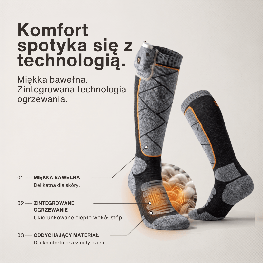 Skarpety podgrzewane z bawełny, 3 poziomy – widok 2