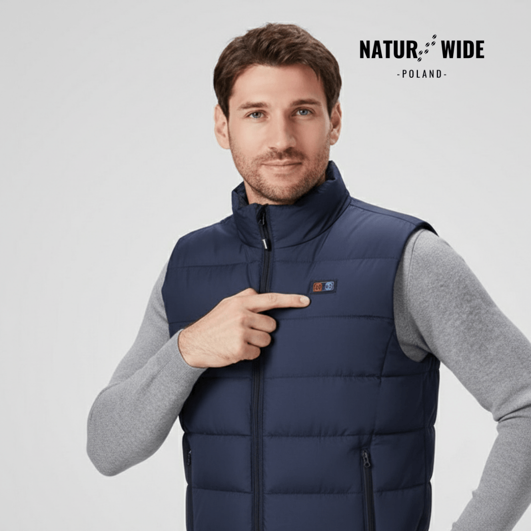 Kamizelka ogrzewająca z 9 strefami – ładowana przez USB i wodoodporna