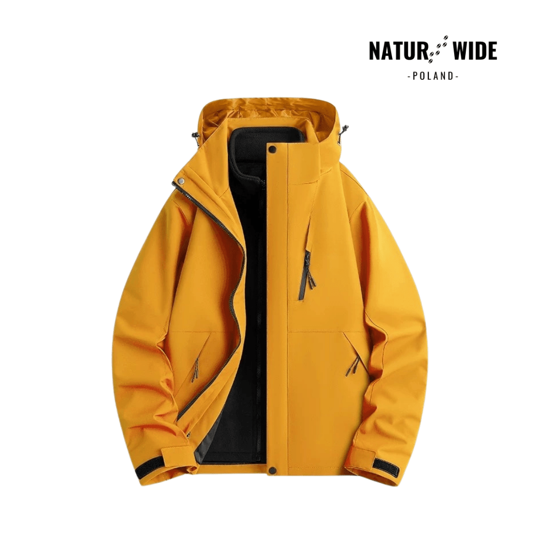 Damska wodoodporna kurtka przeciwdeszczowa 3-w-1