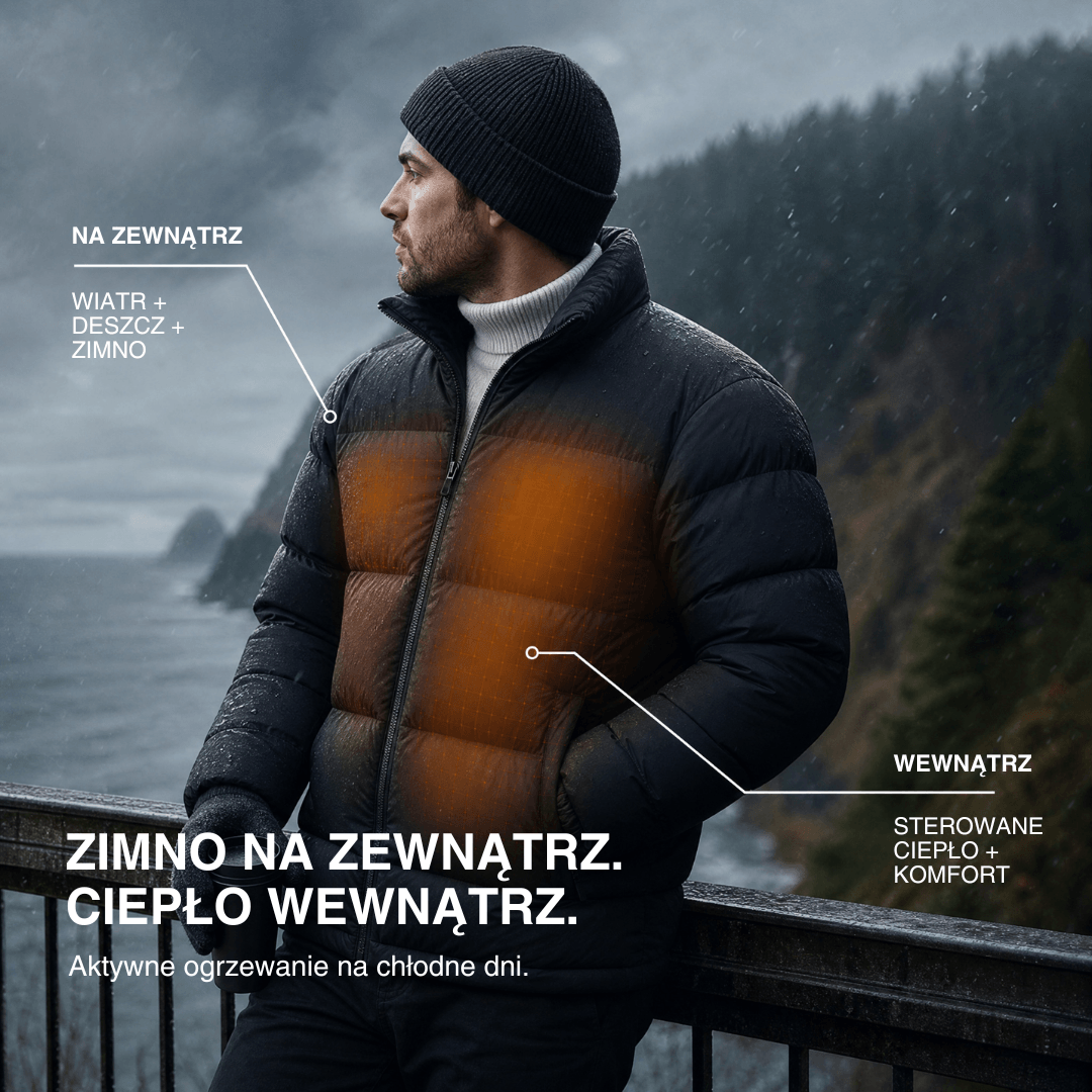 Beheizte zimowa kurtka – 6 stref grzewczych, wodoodporna i ekstra ciepła dla kobiet i mężczyzn
