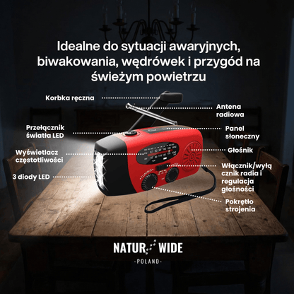 Wielofunkcyjne Radio Awaryjne – Solarne, Dynamo i Powerbank