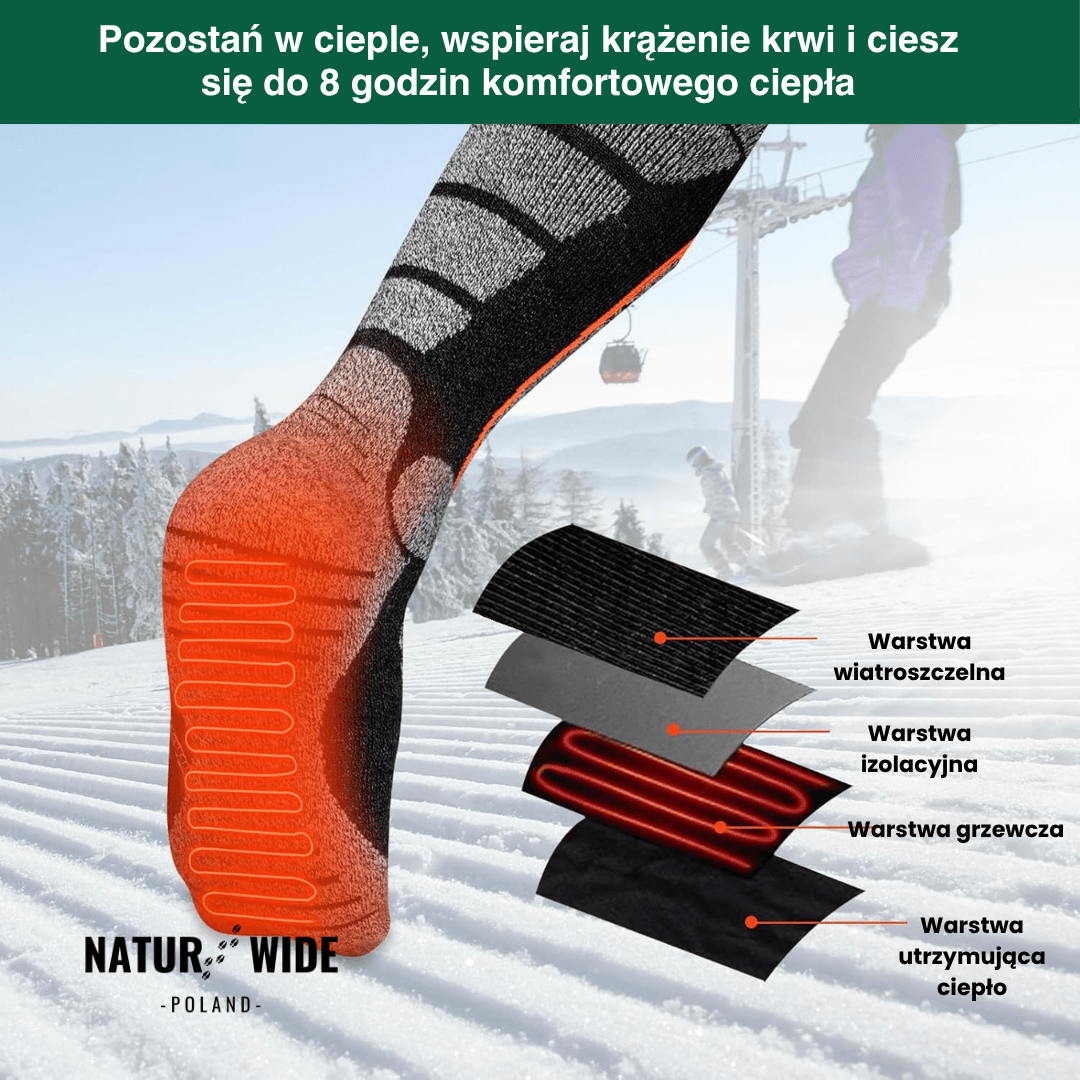 Podgrzewane skarpety – idealne na narty, outdoor i zimę