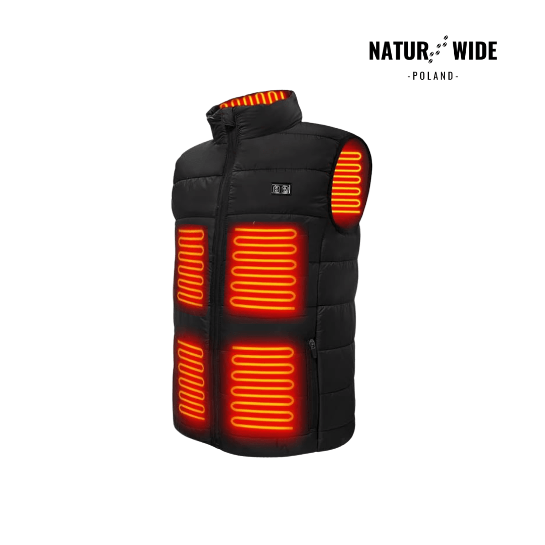 Kamizelka ogrzewająca z 9 strefami – ładowana przez USB i wodoodporna