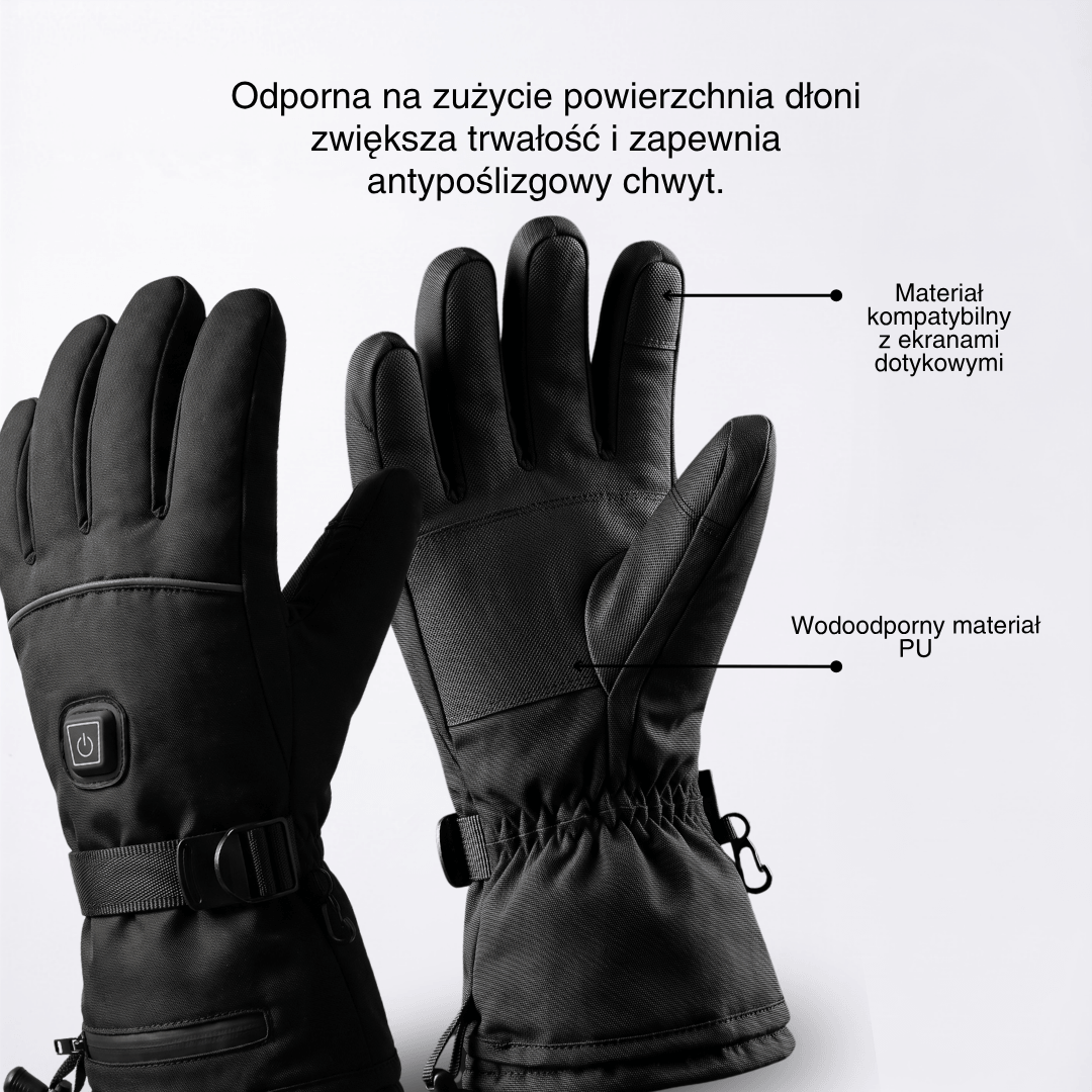 Beheizte rękawice – 3 poziomy grzania, wodoodporne i wiatroszczelne