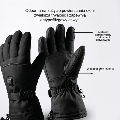 Beheizte rękawice – 3 poziomy grzania, wodoodporne i wiatroszczelne