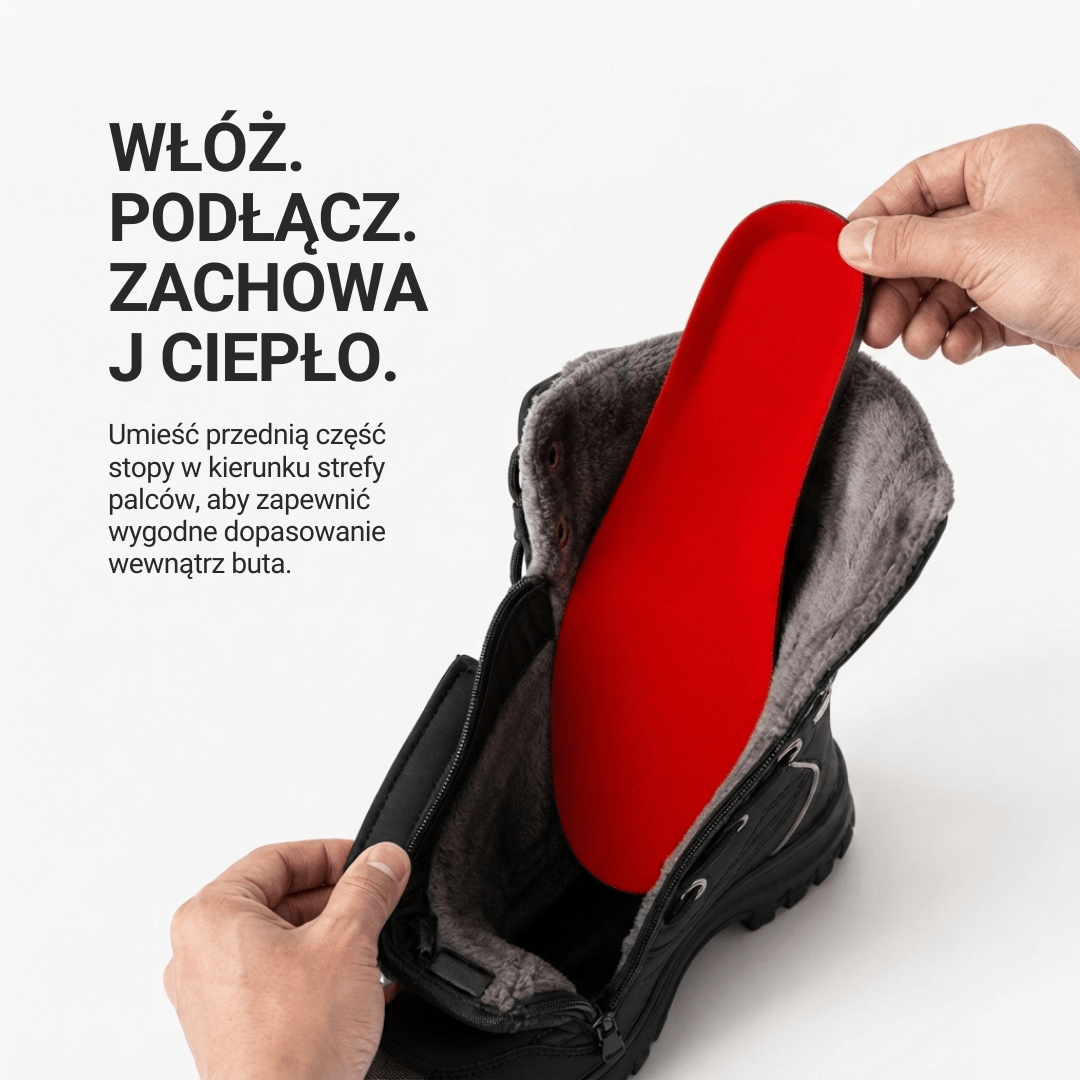 Wkładki do butów elektrycznych z podgrzewaniem, do przycięcia