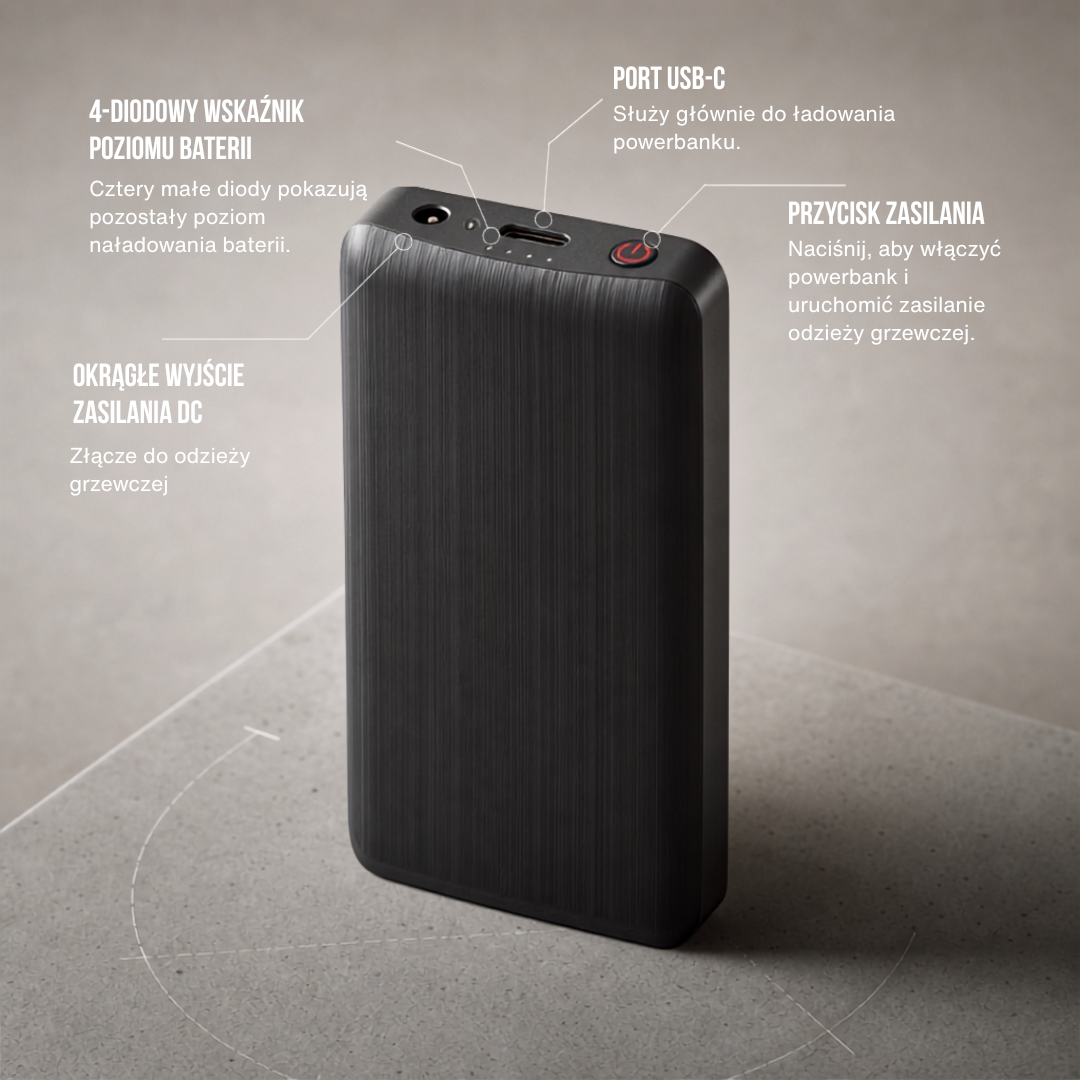 Powerbank do podgrzewanych skarpet – kompaktowy i lekki