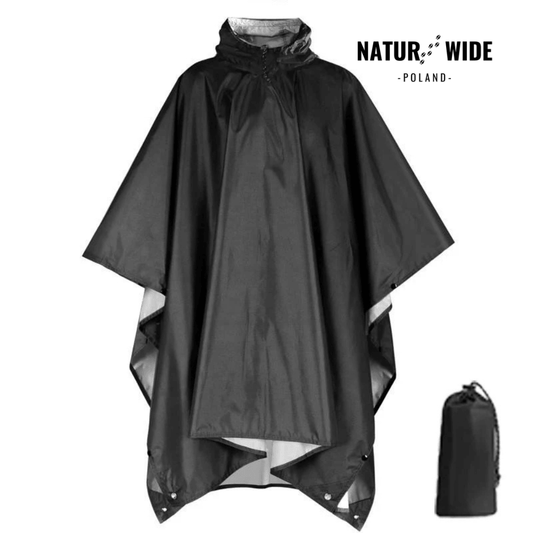 Wielofunkcyjne ponczo przeciwdeszczowe 3-w-1 – folia gruntowa i lekki namiot