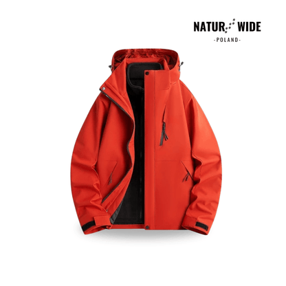 Damska wodoodporna kurtka przeciwdeszczowa 3-w-1