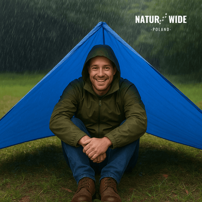 Wielofunkcyjne ponczo przeciwdeszczowe 3-w-1 – folia gruntowa i lekki namiot