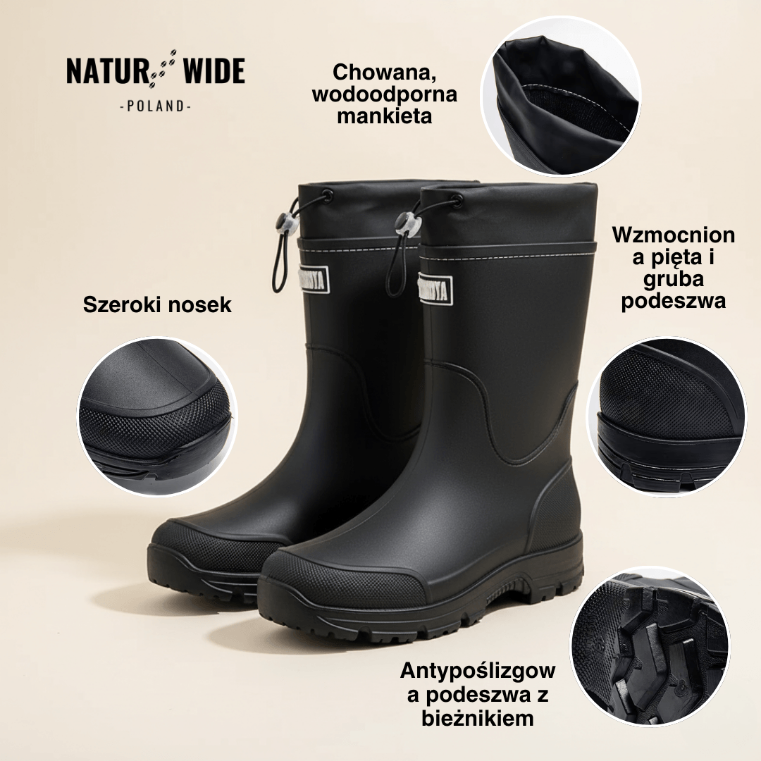 Uniwersalne Wodoodporne Buty Outdoor – Antypoślizgowe z Trwałego PVC