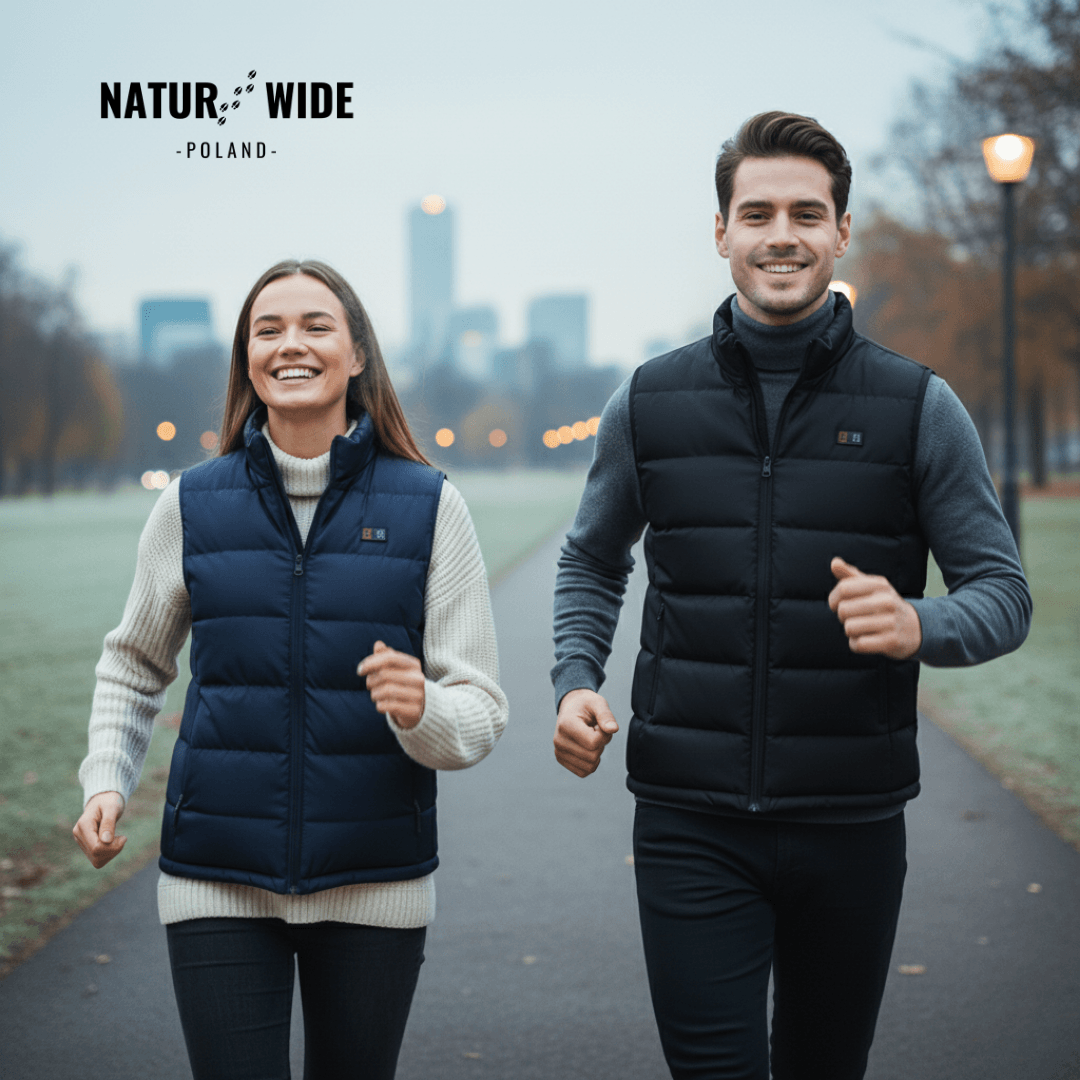 Kamizelka ogrzewająca z 9 strefami – ładowana przez USB i wodoodporna