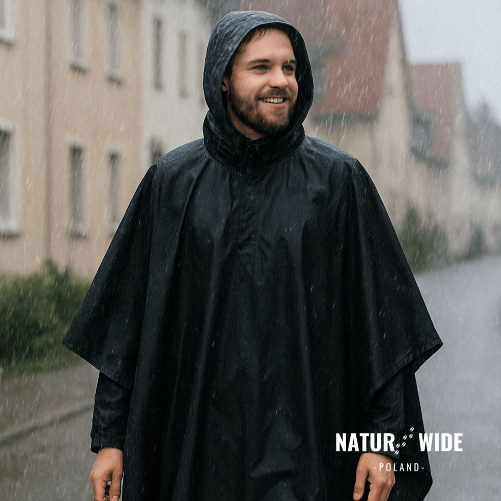 Wielofunkcyjne ponczo przeciwdeszczowe 3-w-1 – folia gruntowa i lekki namiot