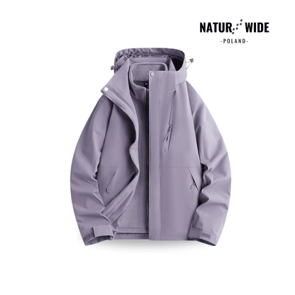 Damska wodoodporna kurtka przeciwdeszczowa 3-w-1