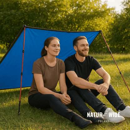 Wielofunkcyjne ponczo przeciwdeszczowe 3-w-1 – folia gruntowa i lekki namiot