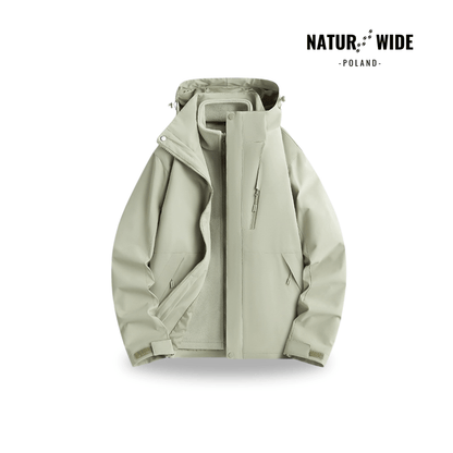 Damska wodoodporna kurtka przeciwdeszczowa 3-w-1