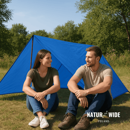 Wielofunkcyjne ponczo przeciwdeszczowe 3-w-1 – folia gruntowa i lekki namiot