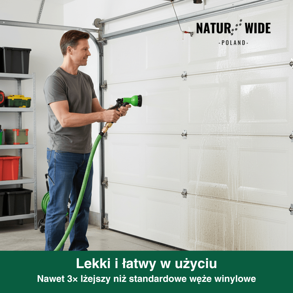 AquaFlex Pro – elastyczny wąż ogrodowy z 8 funkcjami natrysku