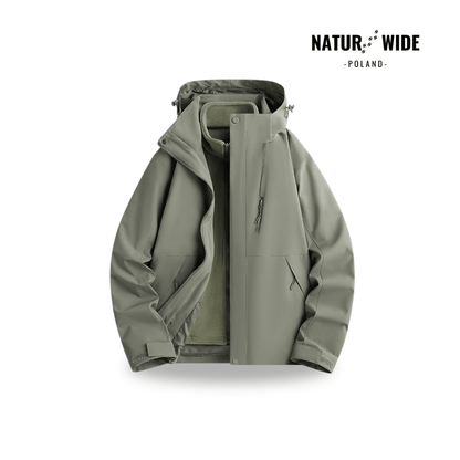 Damska wodoodporna kurtka przeciwdeszczowa 3-w-1