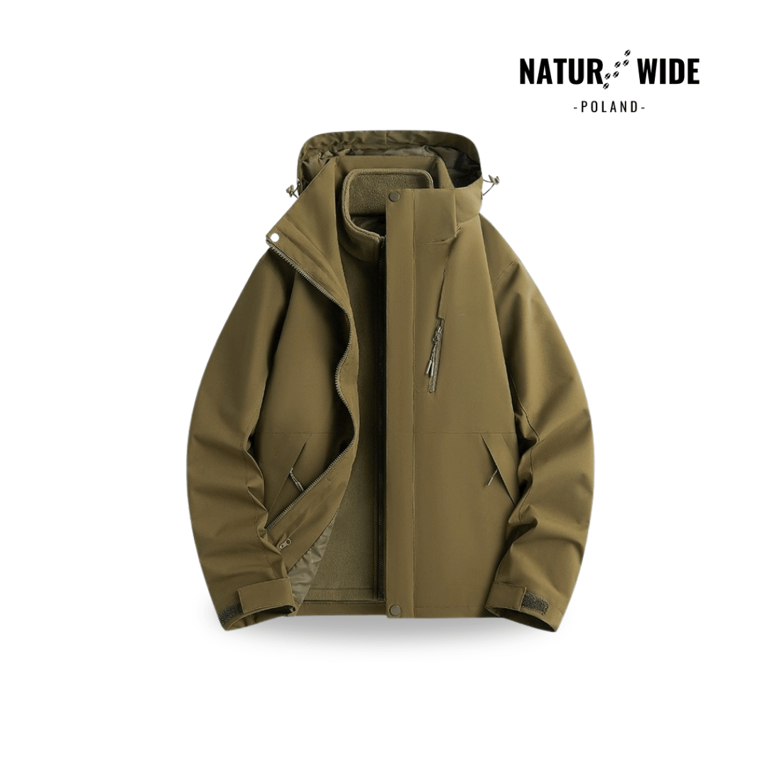 Damska wodoodporna kurtka przeciwdeszczowa 3-w-1