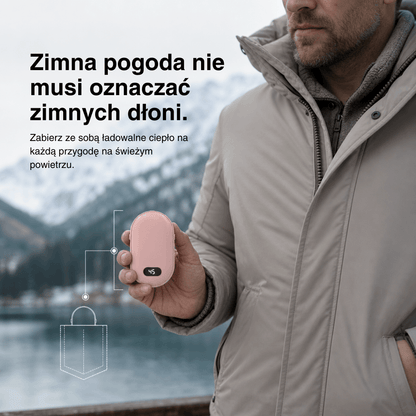 Podwójny Ogrzewacz Rąk – Ładowalny Ocieplacz do Kieszeni