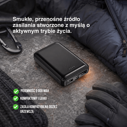NaturWide Powerbank 5.000 mAh (5 V/2 A) – Do Ubrań Grzewczych