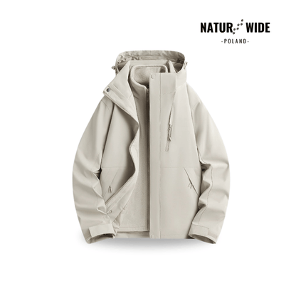 Damska wodoodporna kurtka przeciwdeszczowa 3-w-1