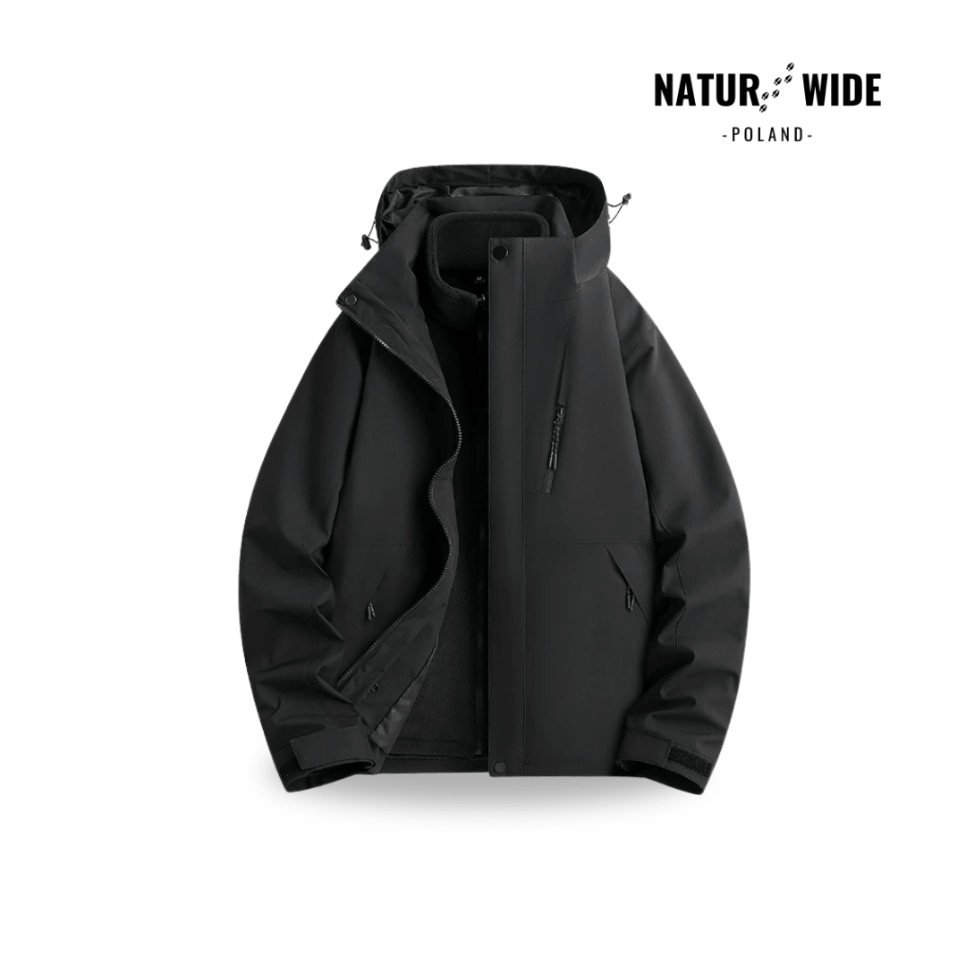 Damska wodoodporna kurtka przeciwdeszczowa 3-w-1