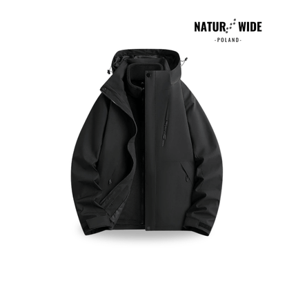 Damska wodoodporna kurtka przeciwdeszczowa 3-w-1