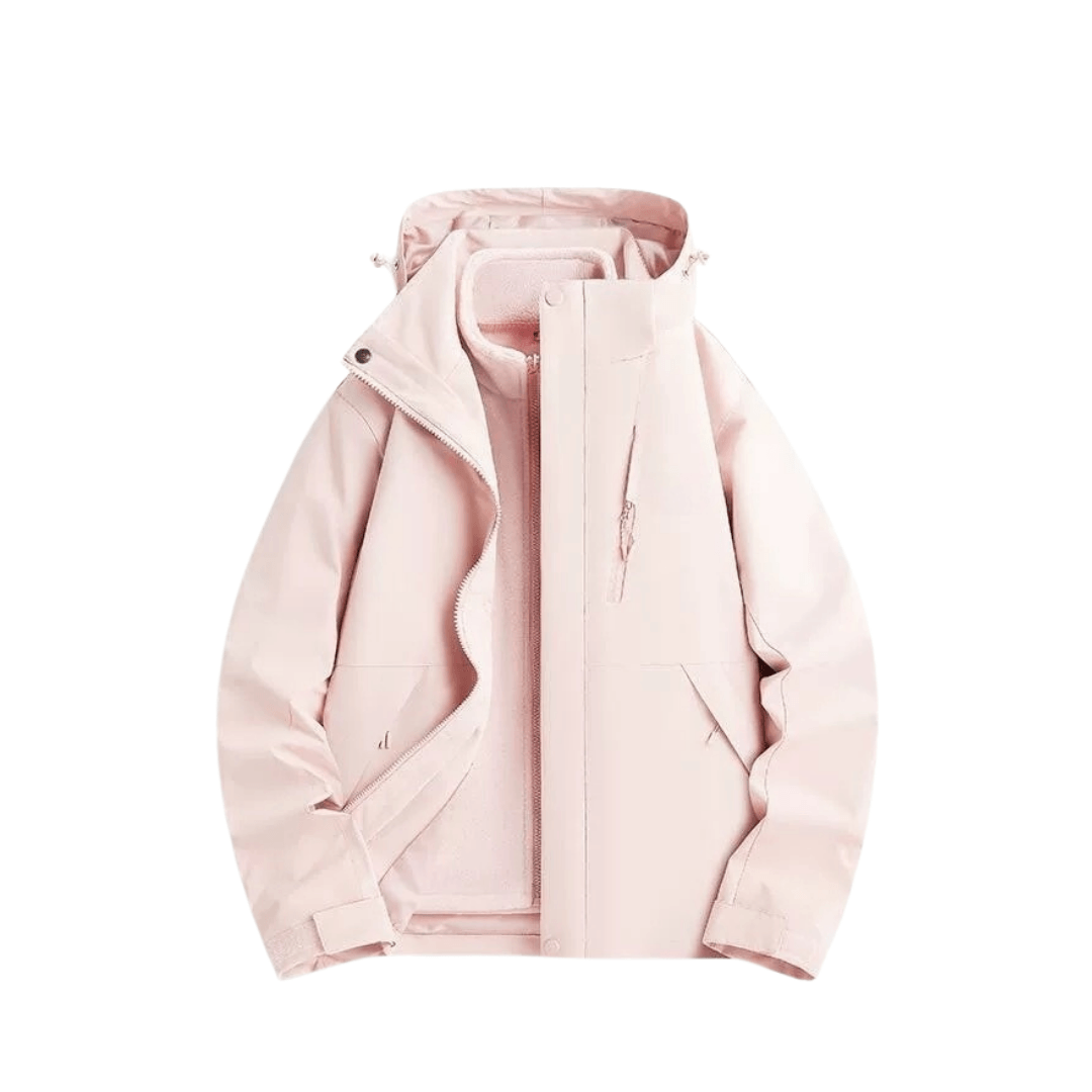 Damska wodoodporna kurtka przeciwdeszczowa 3-w-1