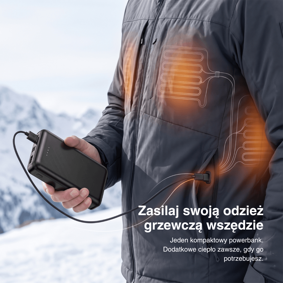 NaturWide Powerbank 5.000 mAh (5 V/2 A) – Do Ubrań Grzewczych