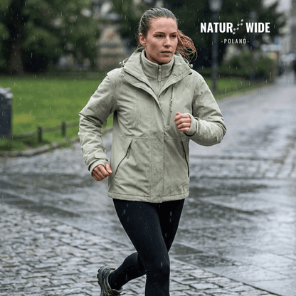 Damska wodoodporna kurtka przeciwdeszczowa 3-w-1
