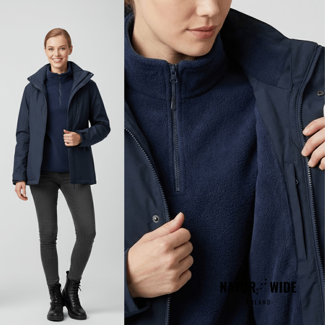 Damska wodoodporna kurtka przeciwdeszczowa 3-w-1