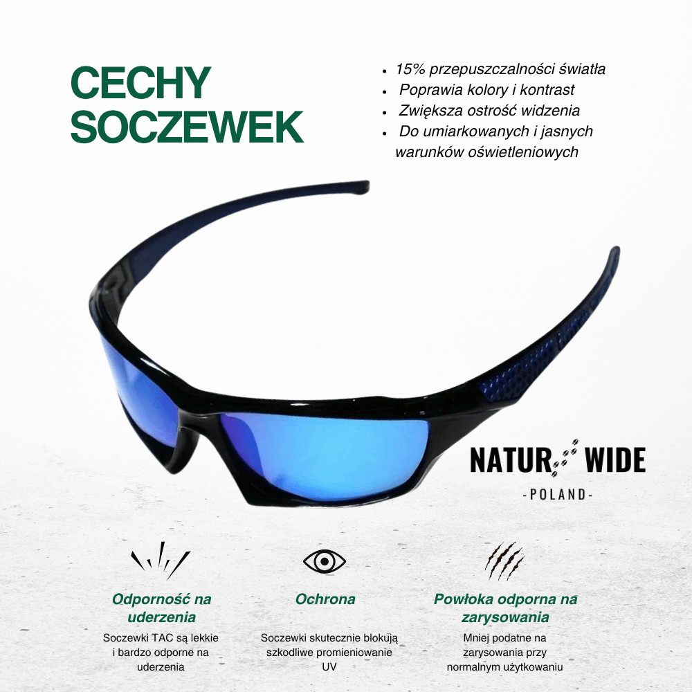 Polaryzacyjne Sportowe Okulary Przeciwsłoneczne UV400 – Antyodblaskowe
