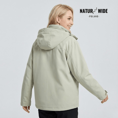 Damska wodoodporna kurtka przeciwdeszczowa 3-w-1