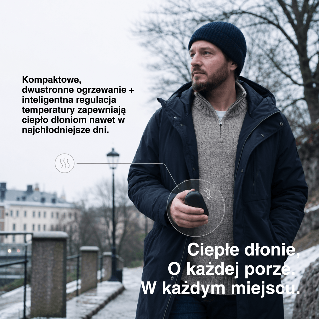 Podwójny Ogrzewacz Rąk – Ładowalny Ocieplacz do Kieszeni