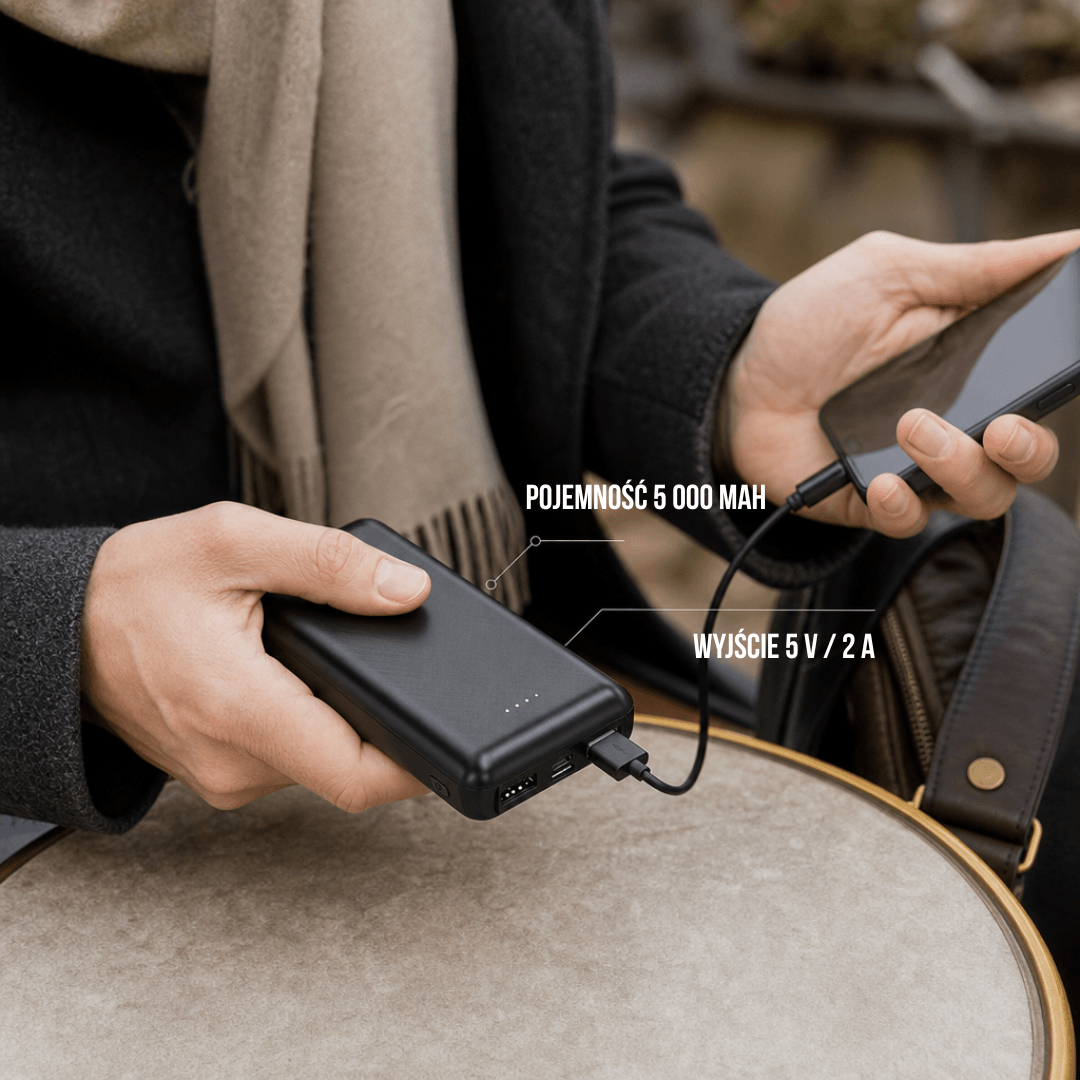 NaturWide Powerbank 5.000 mAh (5 V/2 A) – Do Ubrań Grzewczych